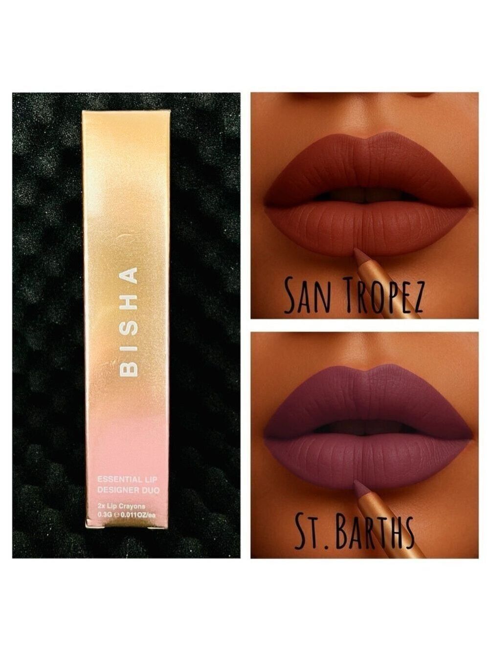 BISHA Essential Lip Designer Duo San Tropez St Barths Lip Liner
